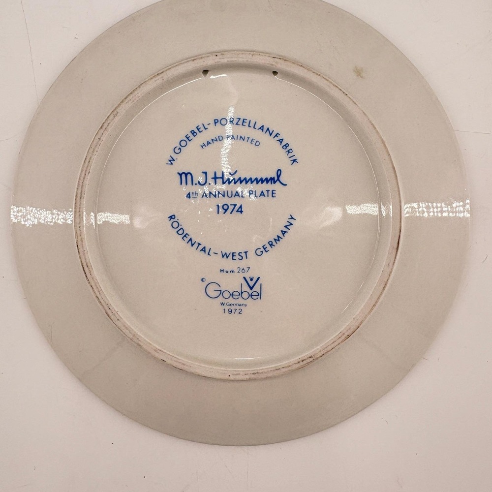 Vintage 1974 Hummel Annual Collector Plate Goebel Little Goose Wall‎ Decor - Picture 6 of 8